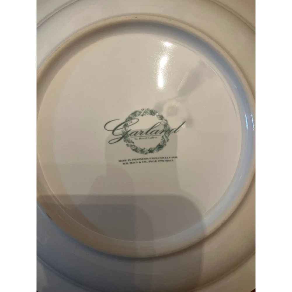 Garland by Royal Gallery Christmas Holly Berry Soup‎ Bowls Set of 6